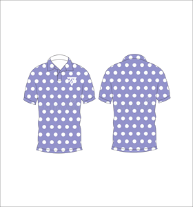 Camisa Polo Personalizada con Puntos Morados para Hombre |   Camiseta Polo de Manga Corta con Logotipo OEM Impreso |   Polo de Golf Informal Transpirable - Product Image 3