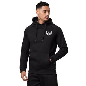 Sudadera con Capucha Negra para Hombre, Informal, de Forro Polar, Manga Larga, Ropa Deportiva, Ropa de Gimnasio, Moda de Invierno - Product Image 1