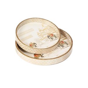 Luxury Wooden Meena Work Classic Design Lacquered Finish Sustainable Multipurpose <b>Storage</b> <b>Tray</b> for Desk Kitchen Living - Product Image 3