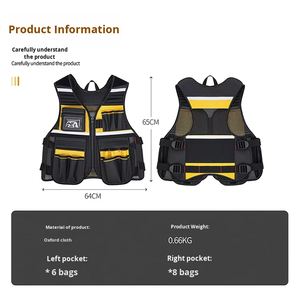 Gilet de sécurité réfléchissant personnalisé imprimé à l'écran, en tissu ignifuge, haute visibilité pour l'industrie pétrolière et gazière, vêtements de travail professionnels - Product Image 2