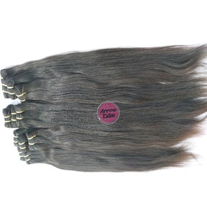 Extensiones de Cabello Humano Natural Liso Remy Virgen Sin Procesar 100% Indio ARROW EXIM 100g, Doble Trama a Máquina, de Una Sola Capa - Product Image 4