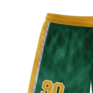 Unisex <b>Green</b> Gold Lacrosse Shorts Polyester Athletic Fit Sportswear Lightweight Team Match Apparel - Product Image 4