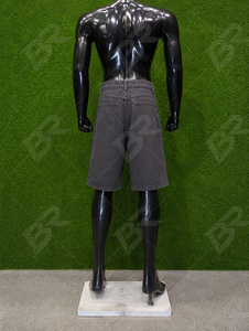 Shorts en jean foncé tissé vintage pour homme, imperméables et respirants, à taille mi-haute avec cordon de serrage et poches, style décontracté et sportif - Product Image 2