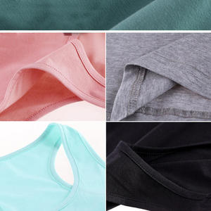 Débardeurs pour femmes grande taille, longueur standard, couleur unie, en coton, style court, tissu jersey 160g - Product Image 5