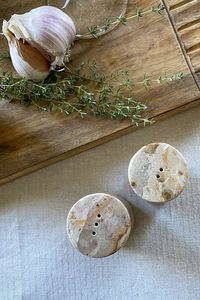 Premium marble serve ware <b>Salt</b> and pepper stone kitchenware contemporary tabletop decor black white marble <b>shaker</b> kitchen - Product Image 4