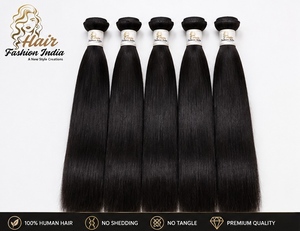 HAIR FASHION INDIA Cheveux Humains Vierges Indiens Non-Remy 100GM HFIBH002 Extensions à Tissage Manuel avec Pointes à Tissage Simple - Product Image 1