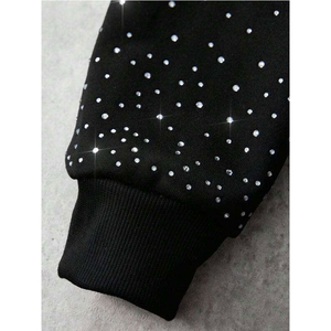 Manufacture New Arrival Custom <b>Thermal</b> Rhinestone Hoodies <b>For</b> <b>Men</b> Wholesale Factory Custom Rhinestone Hoodies - Product Image 3
