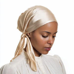 ผ้าโพกศีรษะดูแร็กพิมพ์ลาย OEM ผ้าไหมซาติน 100% ผ้าพันศีรษะดูแร็กแบบซับลิเมชั่น ลายกะโหลก สำหรับผู้หญิง - Product Image 5