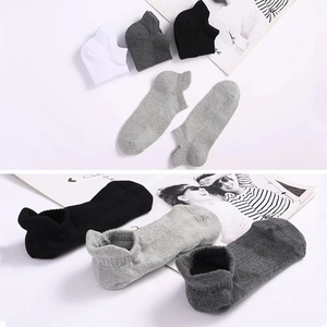 Ankle <b>Socks</b> Solid Color Breathable Knitted Cotton Thin Low Cut for Adults Summer Casual Wear - Product Image 3