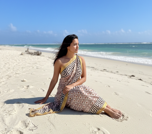 Sarong de algodón 100% para mujer, pareos florales con estampado de bloques hechos a mano, bufanda envolvente de playa personalizable, bufanda Pareo, una envoltura personalizada - Product Image 4