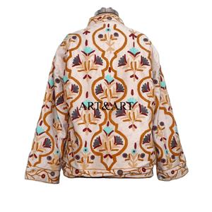 Chaqueta de Mujer Unisex de Alta Calidad, Nuevo Diseño, Terciopelo Suzani Bordado, Ecológico, 100% Algodón, Estilo Boho Hippie Indio - Product Image 5