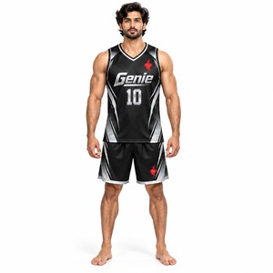Conjunto de Uniforme de Baloncesto, Jersey y Pantalones Cortos Deportivos Transpirables, Ropa Deportiva Ligera para Entrenamiento, Juego, Competencia, Práctica y Ejercicio - Product Image 1