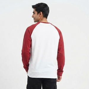 T-shirt à manches longues raglan pour homme, coupe oversize, col rond, tricoté, décontracté, 100 % coton 230 g/m², épaules tombantes - Product Image 2