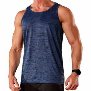 Débardeurs pour hommes de haute qualité, 100% coton, lavés, séchage rapide, pour la gym, couleur unie personnalisée, respirants, tricotés, ajourés, plusieurs couleurs - Product Image 4