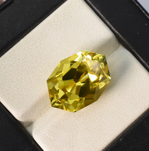 Zafiro amarillo de Ceilán de corte hexagonal elegante de 18x13 mm, 18.10 quilates, piedra preciosa suelta para la fabricación de joyas. - Product Image 2