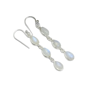 Rainbow Moonstone 925 Sterling Silver Dangle <b>Earrings</b> Handmade 18K Gold Plated Wedding Jewelry <b>Pearl</b> <b>Diamond</b> Fashion <b>Earrings</b> - Product Image 1