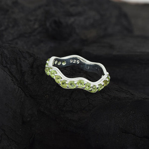 Anillo de Plata de Ley 925 con Hermosa Piedra Preciosa Cuadrada de Peridoto Natural, Compre Ahora a Precio de Fábrica Directamente del Proveedor, Anillos Finos - Product Image 2