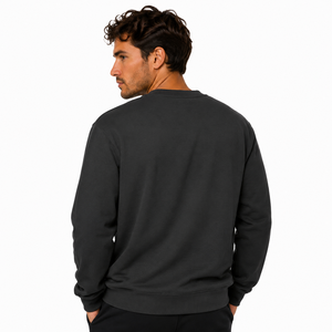 Sweat-shirt graphique noir en coton personnalisé unisexe, imprimé chauve-souris, col rond, streetwear, coupe oversize, polaire chaude pour l'hiver - Product Image 6