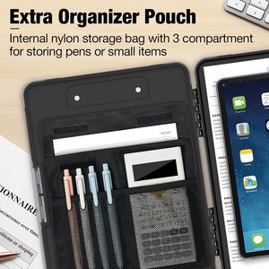 Portapapeles Resistentes de Plástico de Alta Resistencia de 8.5x11, a Prueba de Golpes, Tamaño Carta/A4, con Compartimento Interno para Bolígrafos, Portapapeles con Clip Superior para Bolígrafos - Product Image 3