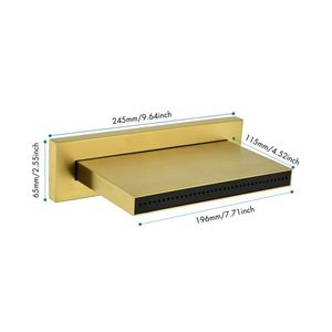 Rubinetto a Cascata ad Alto Flusso per Doccia e Vasca, Montaggio a Parete, Versatore Multifunzione per Lavabo Bagno - Product Image 2