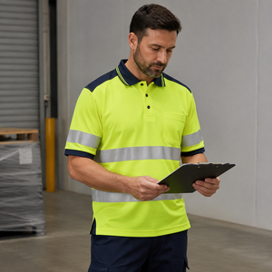 Polo de Trabajo de Alta Visibilidad Personalizado de Fábrica, Ropa de Trabajo de Poliéster Transpirable, Ropa de Trabajo Duradera de Secado Rápido, Fabricante de Ropa de Trabajo - Product Image 4