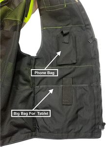 Reflective Safety Vest High Quality Low MOQ 100% Polyester Knitted and Mesh Comfortable Safety Vest Workwear <b>Black</b> Safety Vest - Product Image 4
