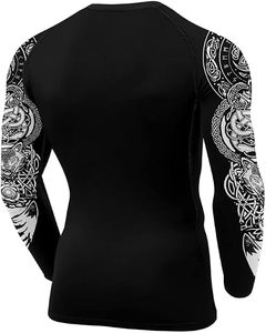 Custom Printed Long Sleeve Rash Guard <b>Compression</b> <b>Shirt</b> <b>for</b> <b>Men</b> with Full Sleeve Quick Dry Spandex Polyester - Product Image 6