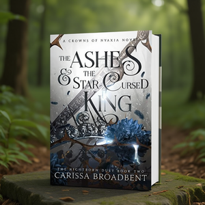 Les cendres et le roi maudit par l'auteur Carissa Broadbent, impression de livre broché personnalisé à couverture souple - Product Image 1