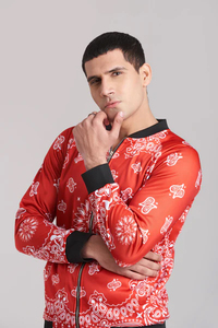 High Quality Vintage Streetwear Custom LOGO 2 in 1 Hooded Stacked <b>Tracksuit</b> Men's Drawstring Jacket Pants Set with Dot Pattern - Product Image 2