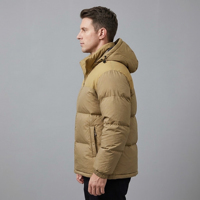 Blouson Bomber d'Hiver Décontracté pour Homme Personnalisé OEM, Style Urbain, Chaud, à Capuche, Respirant, Doublure Laine, Fermeture Éclair, Imperméable et Coupe-Vent