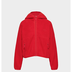 Sweat-shirt à capuche en polaire pour femme, manches longues, couleur unie, décontracté, pour l'hiver et l'automne - Product Image 1