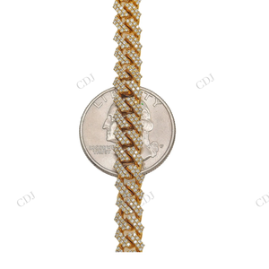 Cadena Cubana de Plata 925 de 7MM y 16 Pulgadas, Chapada en Oro, para Hombre, Estilo Hip Hop, Personalizable, Venta al Por Mayor - Product Image 4
