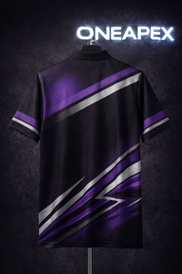 Mens <b>Black</b> Purple <b>Polo</b> <b>Shirt</b> Custom Sublimation Sportswear Graphic Stripe Golf Team Uniform Performance <b>Shirt</b> - Product Image 4