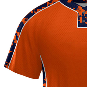 Maillot de baseball unisexe de haute qualité, prix de gros, personnalisable, 100% polyester, antibactérien, col en V, poches courtes - Product Image 4