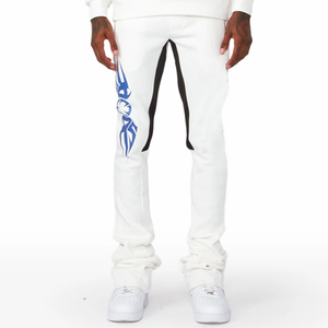 Conjunto Deportivo para Hombre, Blanco, con Capucha, Forro Polar Transpirable, Manga Larga, Estampado, Estilo Urbano, Sudadera y Pantalones de Poliéster, Corte Holgado - Product Image 6