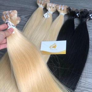 Extensiones de Cabello Humano Natural Virgen Remy Vietnamita Liso Rubio de 24 Pulgadas al por Mayor, 100% Decolorado, Doble Trama, Varios Colores - Product Image 1