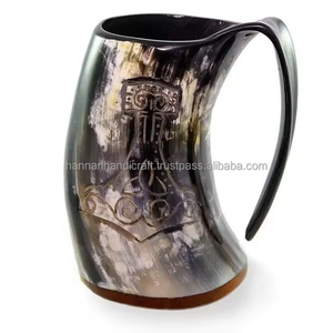 Taza de Cuerno de Búfalo Africano Pulido de Primera Calidad 100%, Hecha a Mano, Artesanía Natural de Animales Tallados - Product Image 4