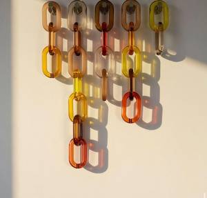 FAIZA CRAFT FC-7515 Handcrafted Multi Color Epoxy Resin Chain Link <b>Wall</b> Decor Modern <b>Art</b> Hanging Sculpture <b>Natural</b> Finish Diwali - Product Image 6