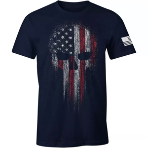 Camiseta de Algodón de Alta Calidad para Hombre con Estampado de Letras, Venta al por Mayor, Personalizada, 100% Algodón, Secado Rápido, Transpirable, Cuello Redondo, Manga Corta - Product Image 1