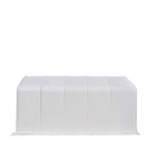 Telo in PVC da 17 once, 4,5 m x 7,6 m, per ripostiglio camper/roulotte con porta anteriore a rullo e parete posteriore chiusa (acciaio zincato a 3 strati) - Product Image 4