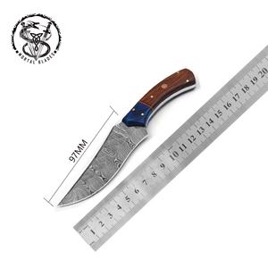 Cuchillo de caza para acampar al aire libre, nuevo estilo, con mango de madera, con Funda de cuero - Product Image 2