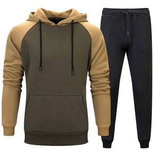 Sudadera con capucha para hombre, con bloques de color, manga larga, informal, con cordón ajustable y bolsillos laterales, transpirable, de algodón, para otoño - Product Image 4