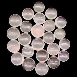 Cabochon rond en quartz rose naturel 13mm 16mm, pierres de quartz rose en vrac, prix de gros pour la fabrication de bijoux - Product Image 3