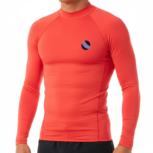 Camiseta de natación de manga larga transpirable para niños, de secado rápido, sin costuras, unisex, para adultos, blanca y negra, con estampado sublimado. - Product Image 3