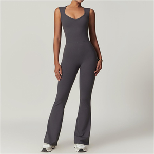 wholesale fitness <b>jumpsuit</b> women supplier custom logo performance compression <b>jumpsuit</b> manufacturer private label four way - Product Image 1