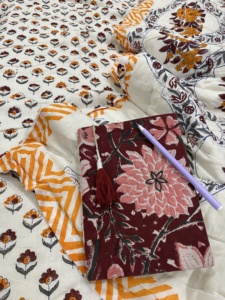Bohemian Printed Cotton Linen <b>Quilt</b> Block Print Floral Design All Season Home Decor Bedding Coverlet - Product Image 2