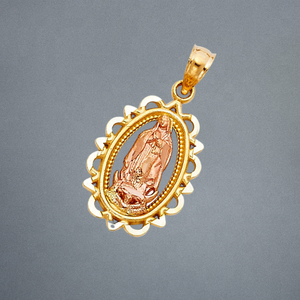 เครื่องประดับทองเหลืองขัดเงาแบบคลาสสิกจี้รูปแม่พระเคลือบสองสีสำหรับผู้ชายเครื่องประดับแฟชั่นสำหรับผู้หญิงดีไซน์ใหม่สำหรับเด็ก - Product Image 3