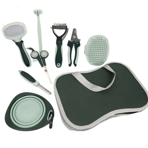 Kit profesional de aseo para mascotas 8 en 1, set de aseo para perros y gatos, cortauñas, peine para eliminar el pelo, tijeras, cepillo de baño, herramientas de viaje - Product Image 2