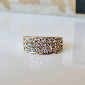 Anillo de Compromiso y Boda de Plata de Ley 925 con Tres Hileras de Diamantes Moissanite Estilo Vintage, Joyería Hip Hop, Regalo para Hombre - Product Image 3