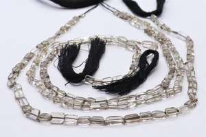 Natural Smoky Quartz Smooth Chicklet Shape Beads 4x6 MM Quartz Gemstone Beads 12 Inch Smoky Quartz For Jewelry Making Supplies - Product Image 6
